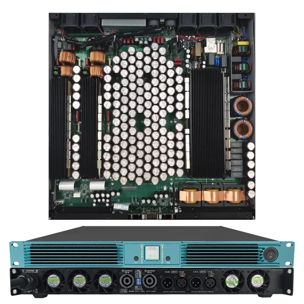 ShennDare K430 Professional Digital High-Power Amplifier 2Ohm 4x6500W Stable Operation DJ Subwoofer Amplifier Speaker Class D