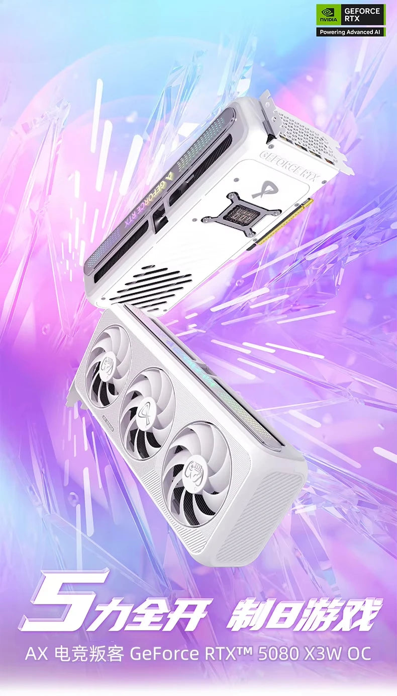 New Computer Accessories Wholesale AX Gaming RTX5080 16 GB Graphics Card Gaming PC Etc White GPU 16GB Nvidia GeForce RTX 5080