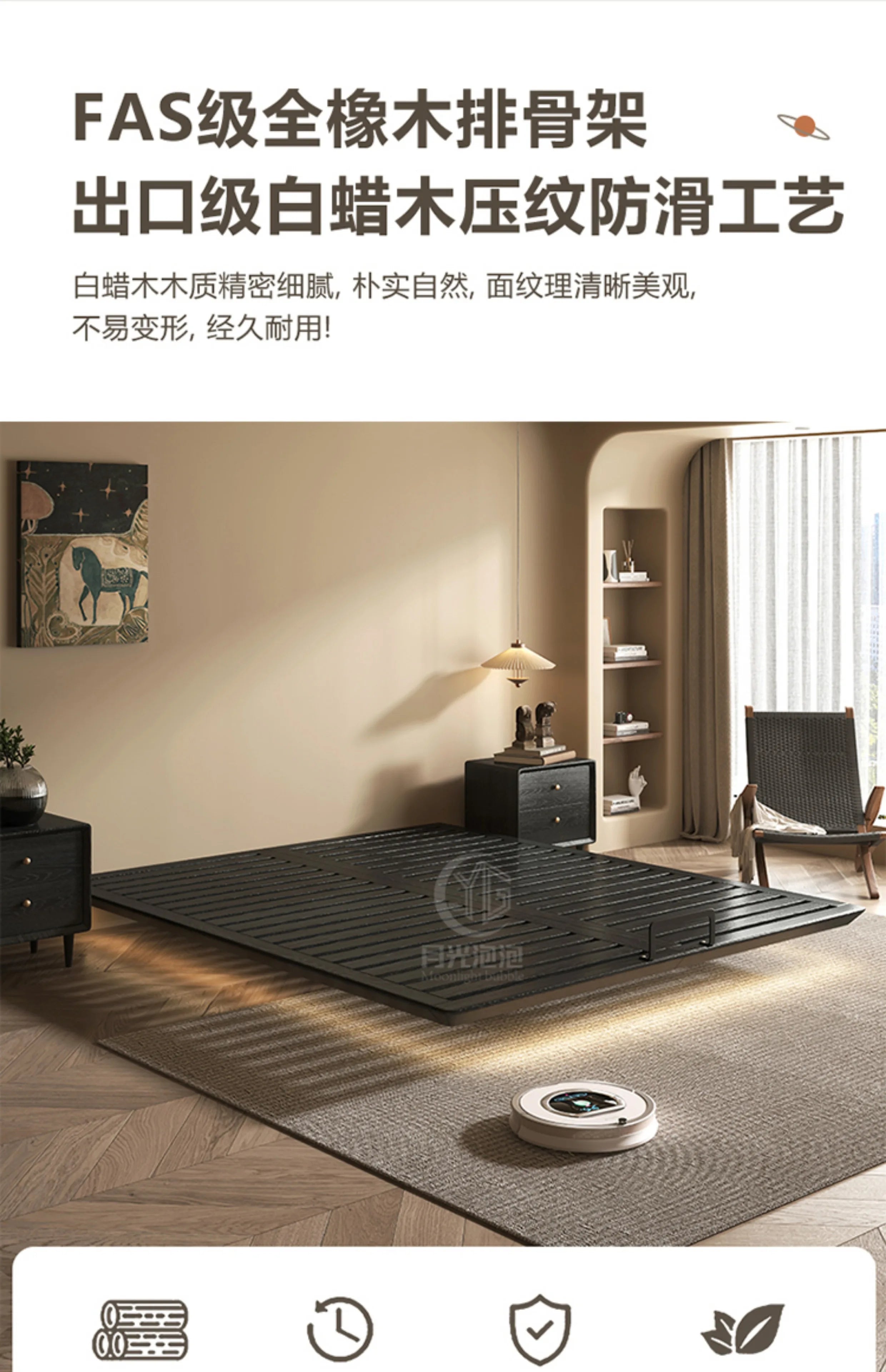 European Style Simple Bed Frame Double Storage Headboard Queen Bed Frame Full Size Nightstands Cama Moderno Lujo Home Furniture