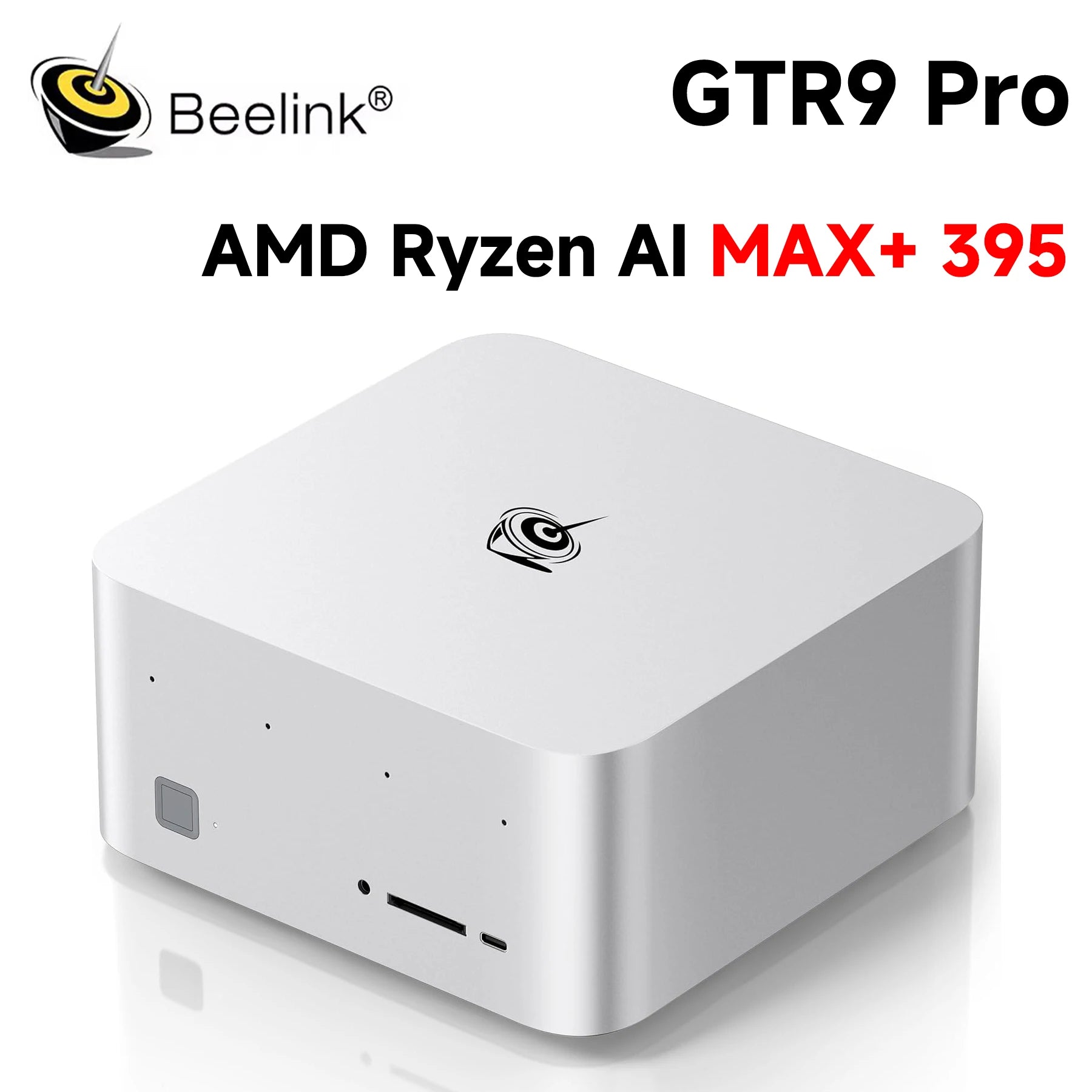 Beelink GTR9 Pro AI Mini PC AMD Ryzen AI MAX+ 395 LPDDR5X 128GB 8000MT/s 2TB SSD 140W Ultra 10GbE LAN WiFi7 BT5.4 Fingerprint