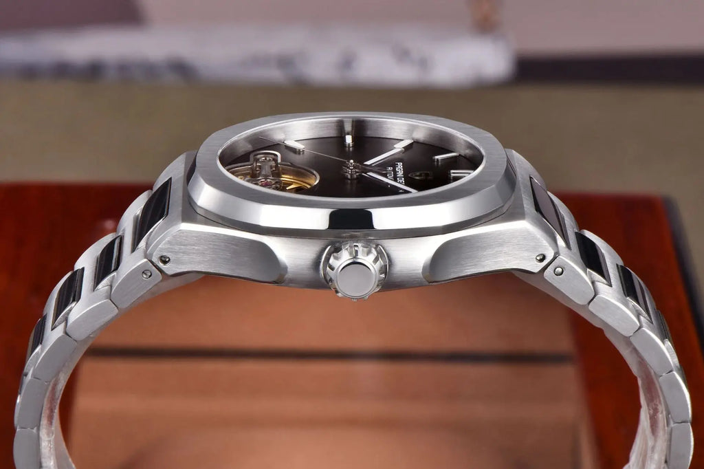 PAGANI DESIGN PD-YS025 New Automatic Men's Watch Full Stainless Steel Mechanical Wrist Watch for Men, Sapphire Dial Glass