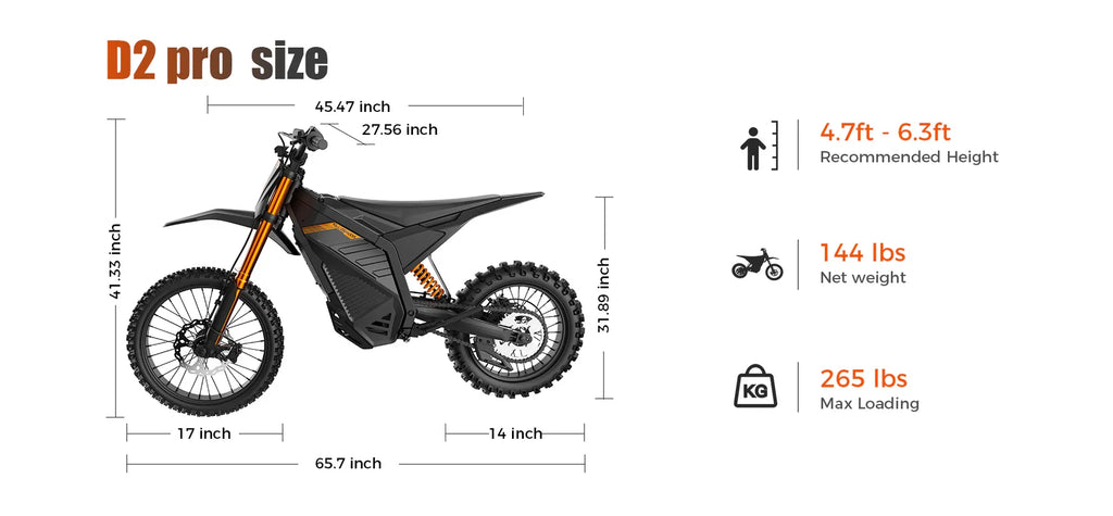 6000W PEAK ELECTRIC DIRT BIKE 60V 30AH OFF-ROAD BICYCLES 50MPH E-BIKE FOR ADULTS