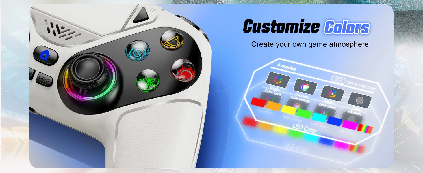 Gamepad For Playstation 5 Wireless Controller PS5/PC Console Gaming With Turbo Dual Sense Vibrate Programming RGB
