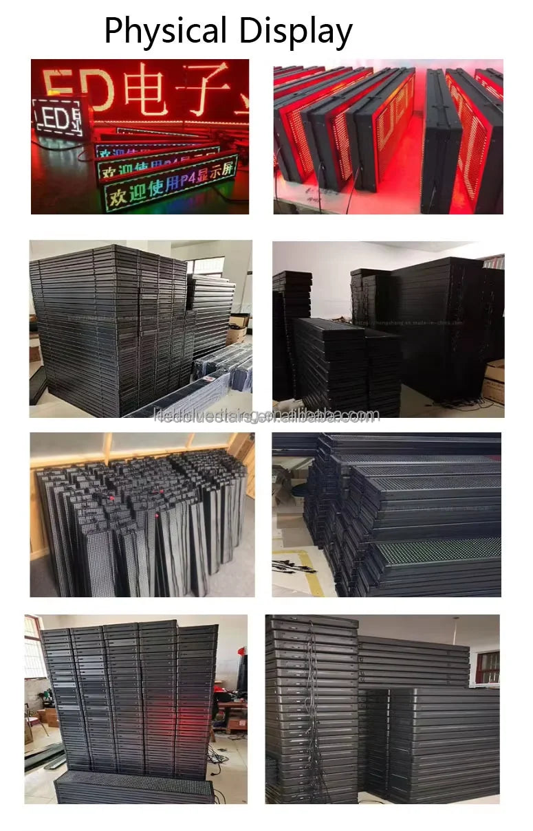 US 110V P10/P5/P6 Light Emitting Diode Display Panel Signage Restaurant Store IP65 Shopping Center Programmable Mobile