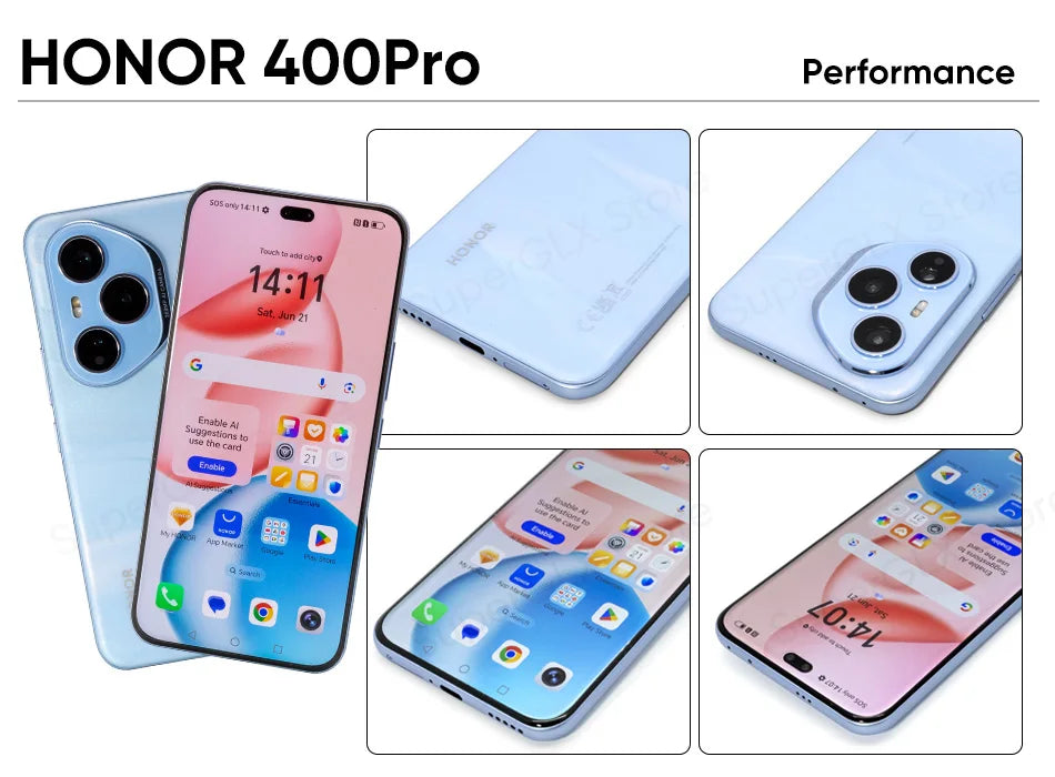 Original Global Version HONOR 400 Pro 5G Smartphone 200MP Camera Snapdragon 8 Gen 3 6.7'' AMOLED Screen 100W Wired 50W Wireless