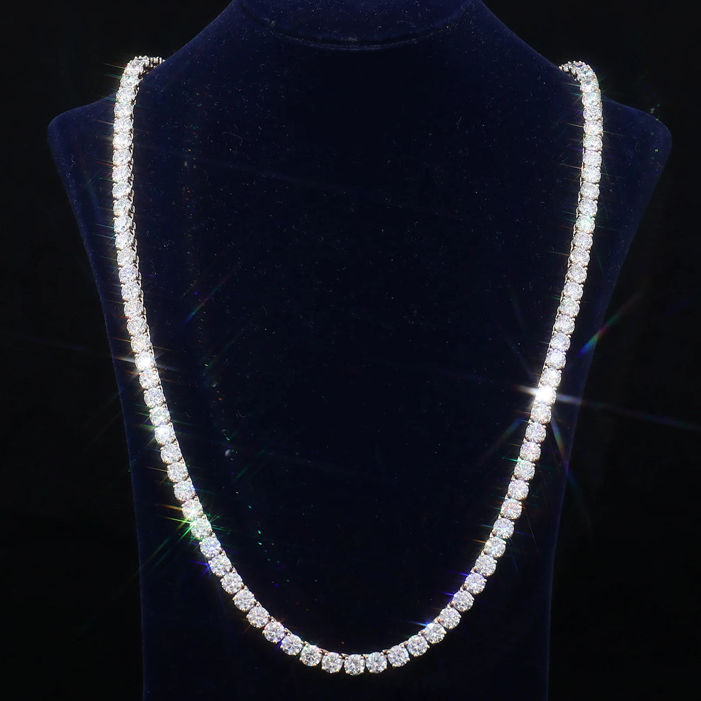 Provence Tennis Necklace 16In Yellow Gold 4.0mm DEF/VS Lab Diamonds for Women Men party Fine Jewelry hip hop Necklace Custom