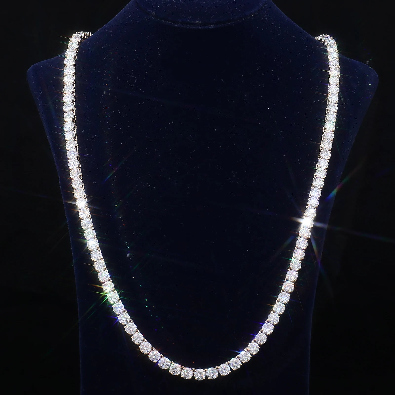 Provence Tennis Necklace 16In Yellow Gold 4.0mm DEF/VS Lab Diamonds for Women Men party Fine Jewelry hip hop Necklace Custom