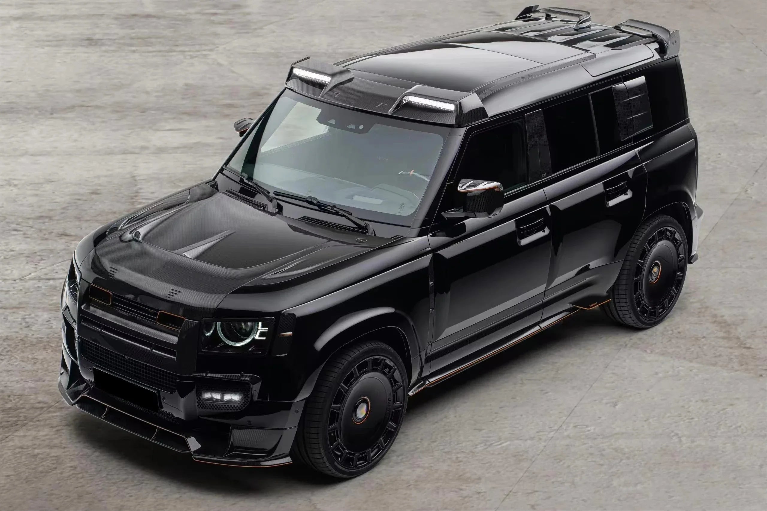 For Defender Upgrade MSY Style Carbon Fiber Body Kit with Front Lip Diffuser Spoiler Wheel Car Accessories