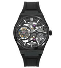 CRONUSART Men Tourbillon Watch 41mm Mechanical Wristwatch Titanium Case Sapphire Case Luminous FKM Strap Skeleton Dial