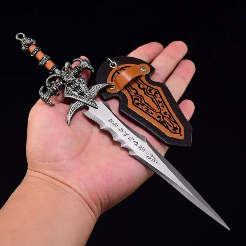 8.6/11.6inch Frostmourne Katana Anime World of Warcraft Lich King Sword Metal Ninja Knife Real Size Japanese Katana Sabre Toy