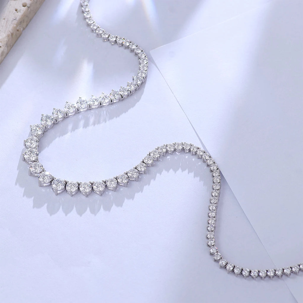 Provence Tennis Necklace for Women 16In white Gold Single Row DEF/VS Lab Diamonds Party wedding Everyday Fine jewelry Custom