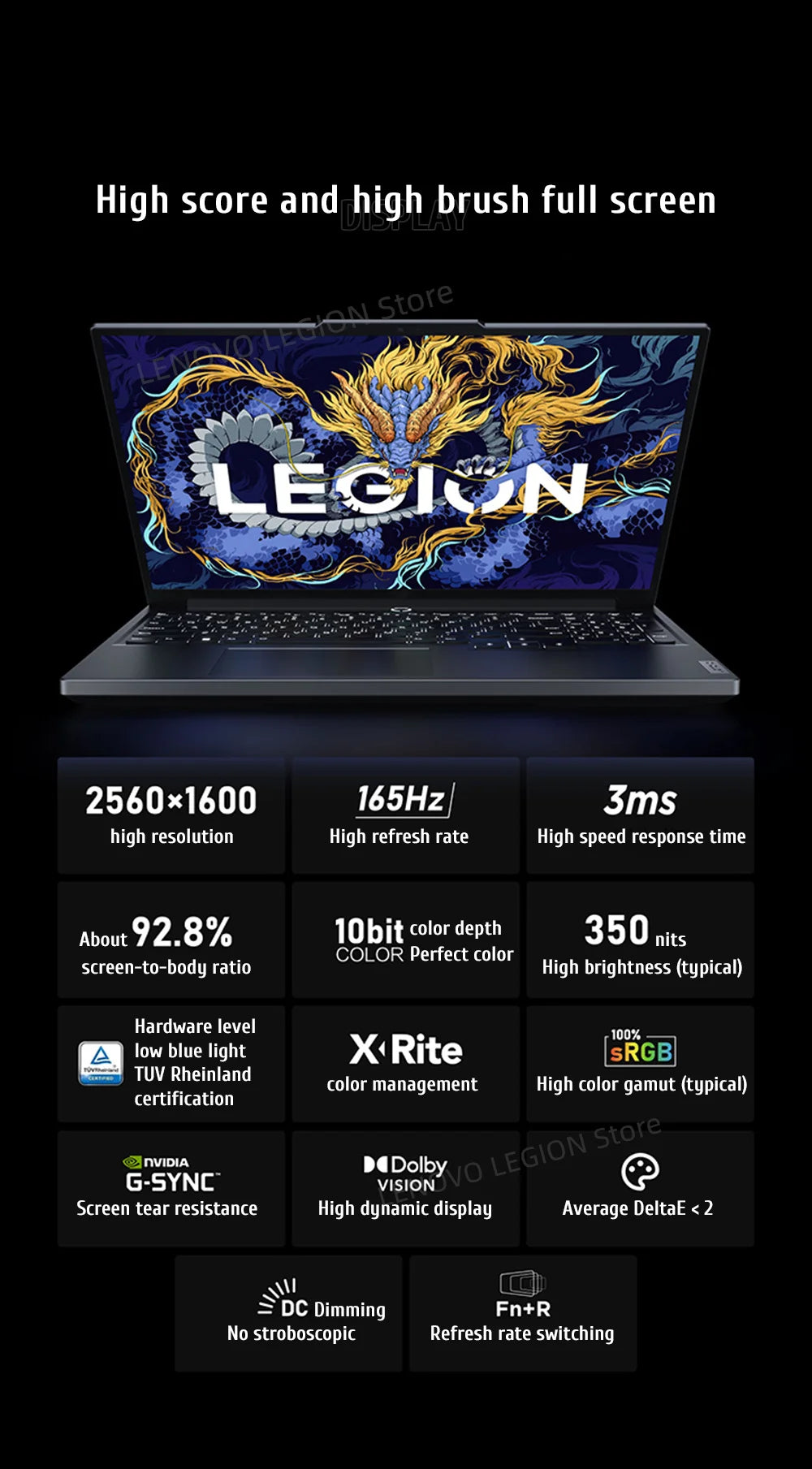 Lenovo LEGION Y7000P 2024 Gaming Laptop 14th Core i7-14650HXGraphics RTX 4050/4060 16-inch 165Hz Screen Notebook PC