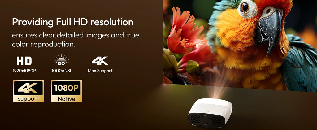 VEVSHAO Full HD Projector A22 4K Video Smart TV for Home WIFI 1080P 1000 Lumen Projectors Media Video Player Smart Beamer