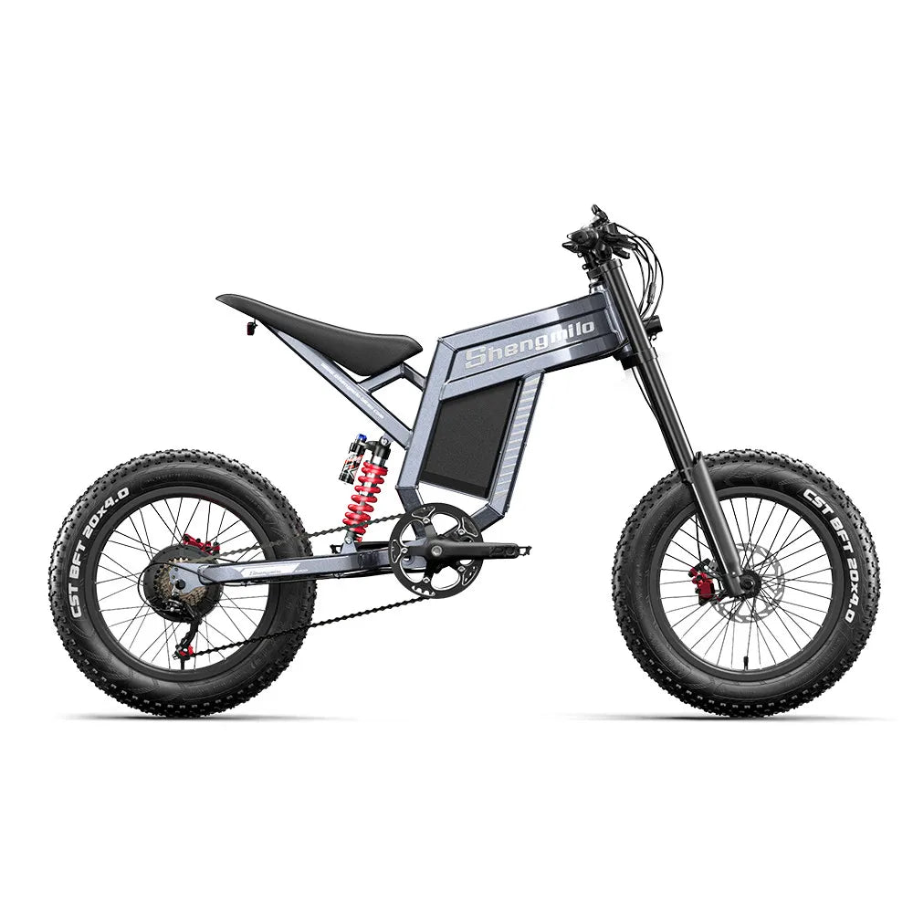 Powerful 20" Fat Tire E-Bike 1500W 60V 40MPH Electric MountainBike for Adventure