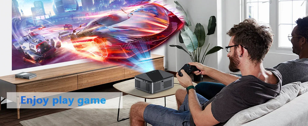 XIWBSY 1000ANSI Android Projector 25000 Lumens 4K AutoFocus/Keystone Projector Office Video Home Theater Portable Beamer Outdoor