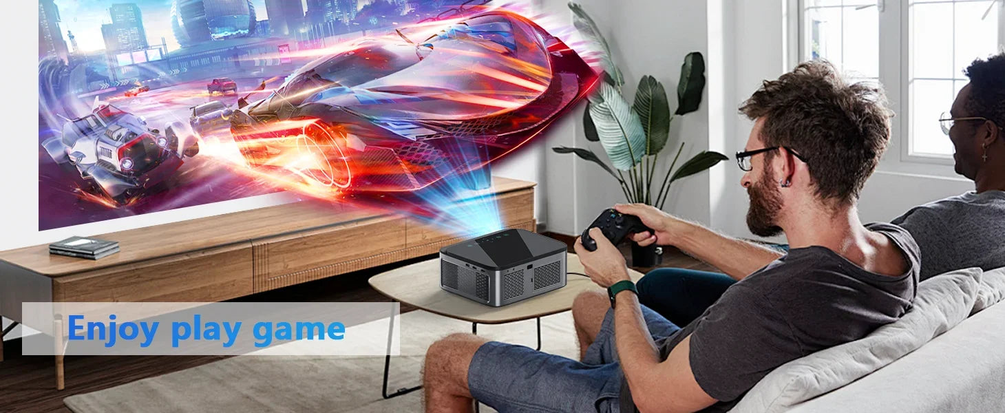 XIWBSY 1000ANSI Android Projector 25000 Lumens 4K AutoFocus/Keystone Projector Office Video Home Theater Portable Beamer Outdoor