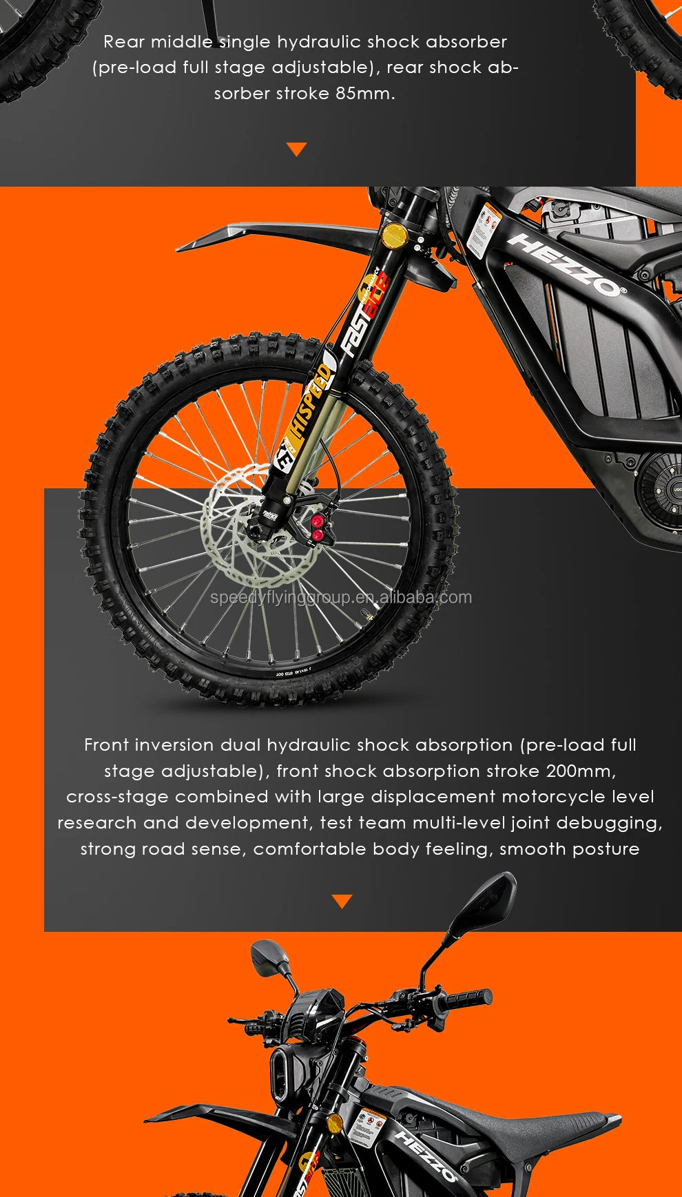 Adult Electric Dirt Bike 2024 Enduro Ebike 72v 8000w Middrive 40Ah Powerful Off Road Talaria Sting Electric Motorcycle
