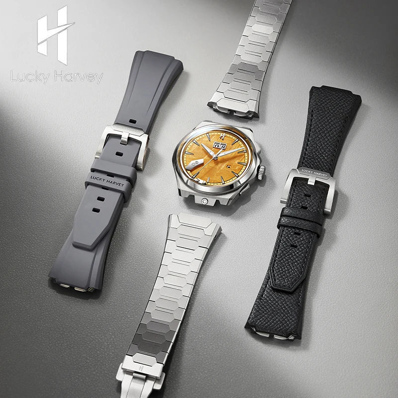 Lucky Harvey Meteorite Pattern Dial Chiming Watches Self-sounding Grade 5 Titanium Alloy Automatic Mens Wristwatch New Limited