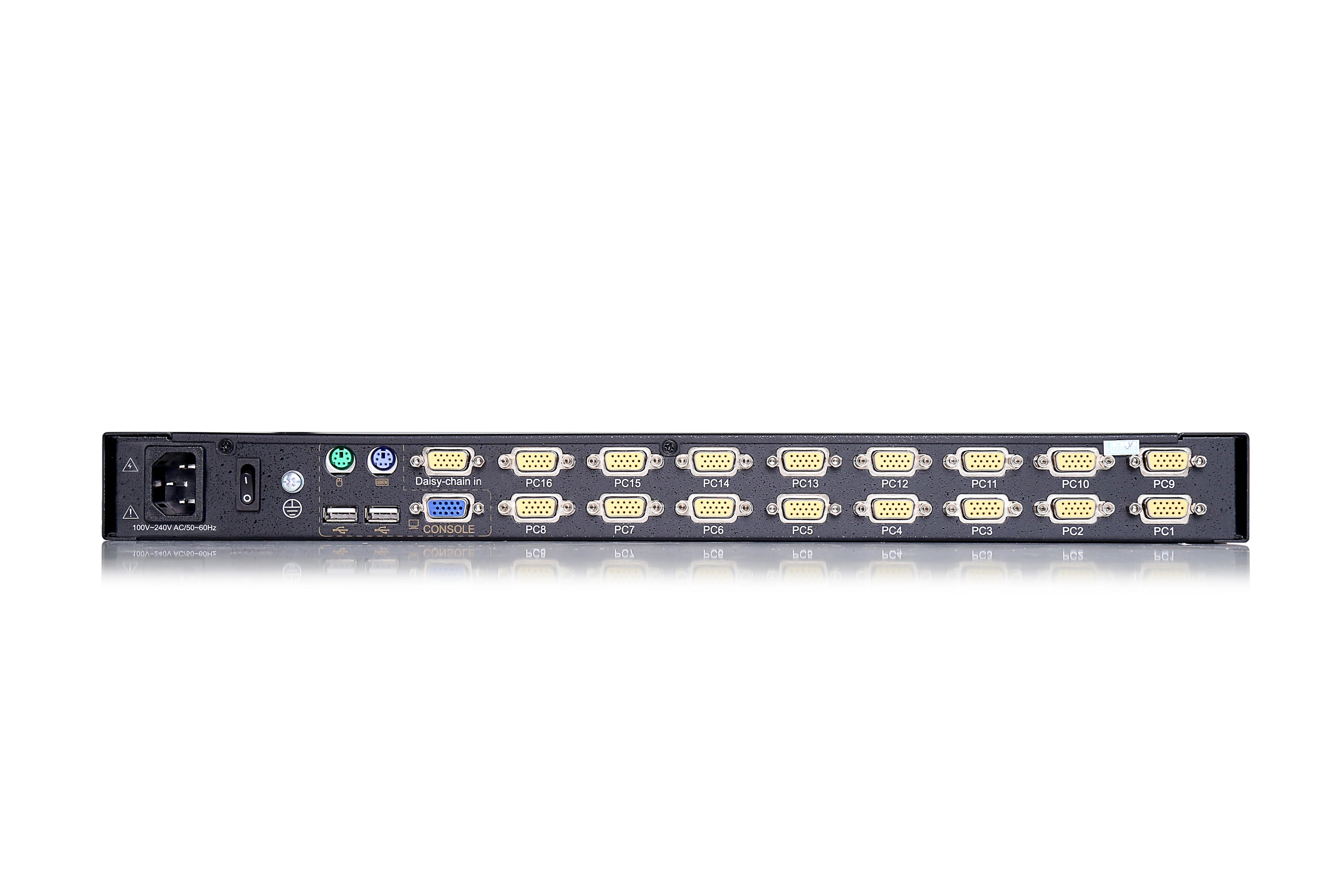 2026 17.3" 1U LED KVM Console 16 Port+16 Pack Cables, Jamanet Rack KVM Console Drawer, 17.3 Inch LCD KVM Switch Wireless
