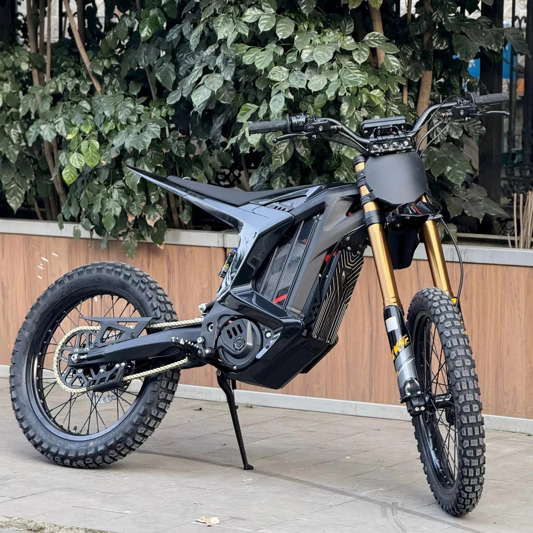 SXLL   2025 Gold/Black Fork Arctic Cloud Leopard XE Pro S Electric Motorcycle 72V 55Ah Powerful 20KW Off-Road Vehicle