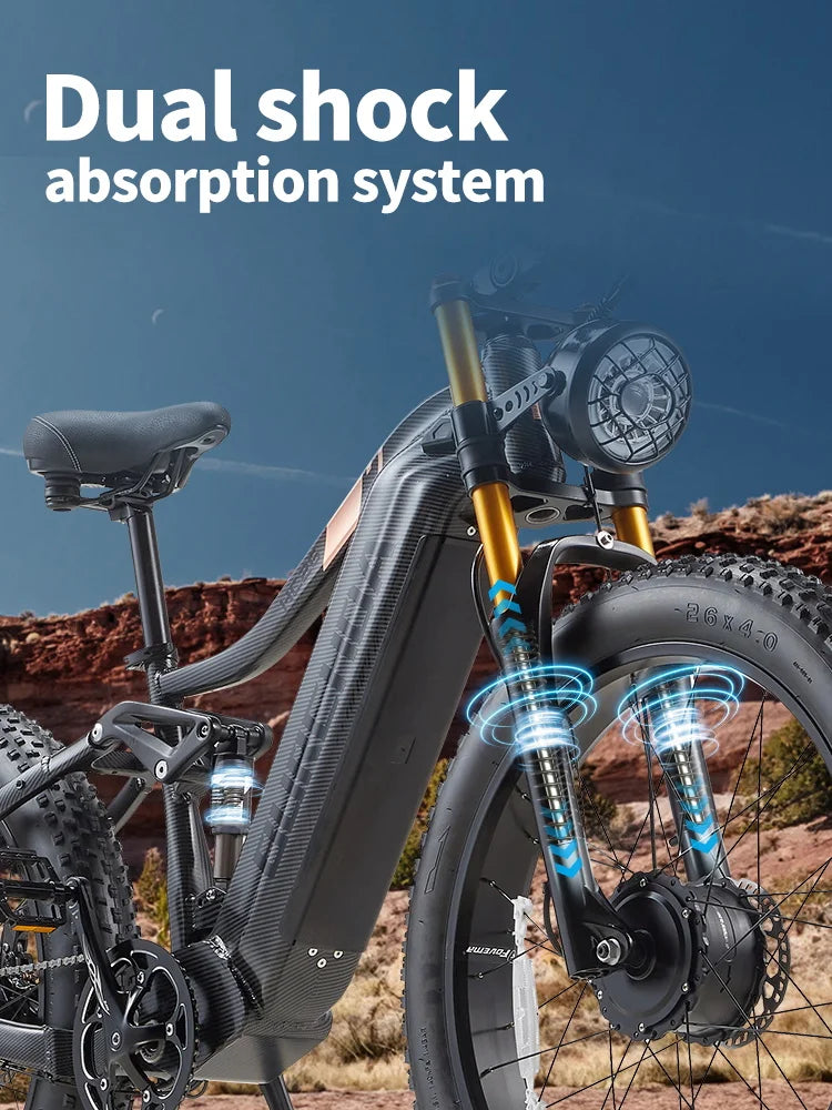 Electric Mountain Bike BURCHDA HC26 Dual Motor Version US Warehouse Stock Free Shipping 48V 30Ah Long Range Motor Bicycle