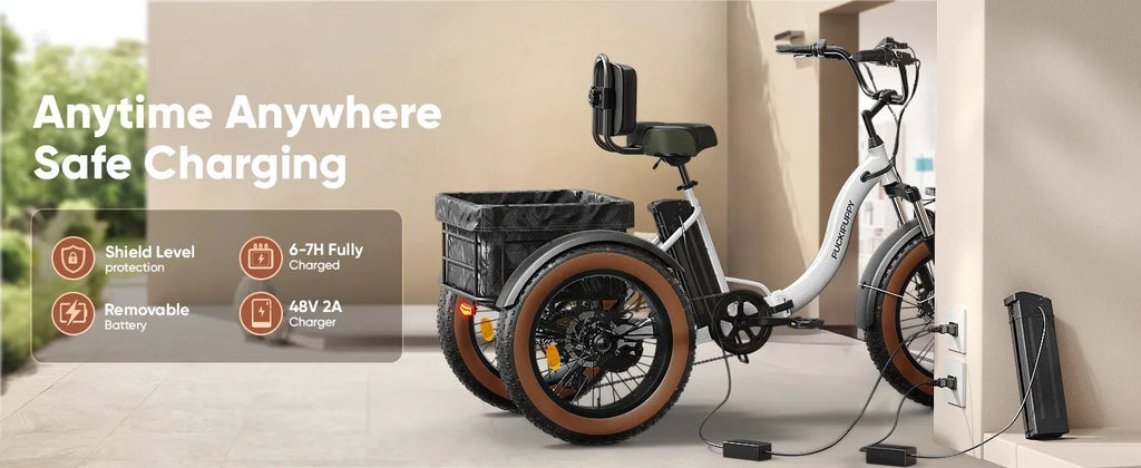 Electric Tricycle for Adults Fat Tire 3 Wheel Electric Trike 960W 55Miles E-Bike