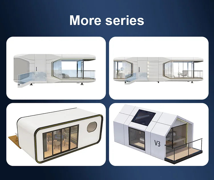 Modern Luxury Modular Steel Prefab House Factory Direct E8  Container Home Big Space Villa Model