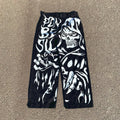 Anime Sexy Girl Print Blue Baggy Jeans New Style Wide Leg Trouser Y2k Harajuku Popular Streetwear Men Women High Waist Pants