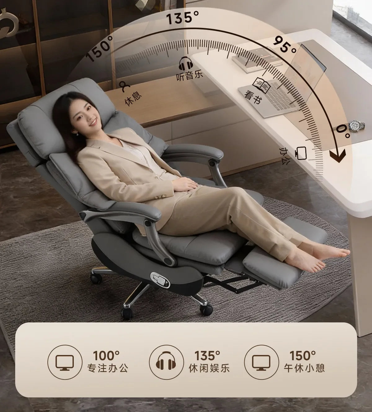 Hot sales Multi functional genuine leather elegant luxury gaming chairs cadeira gamer home furniture Ergonomically designed offi