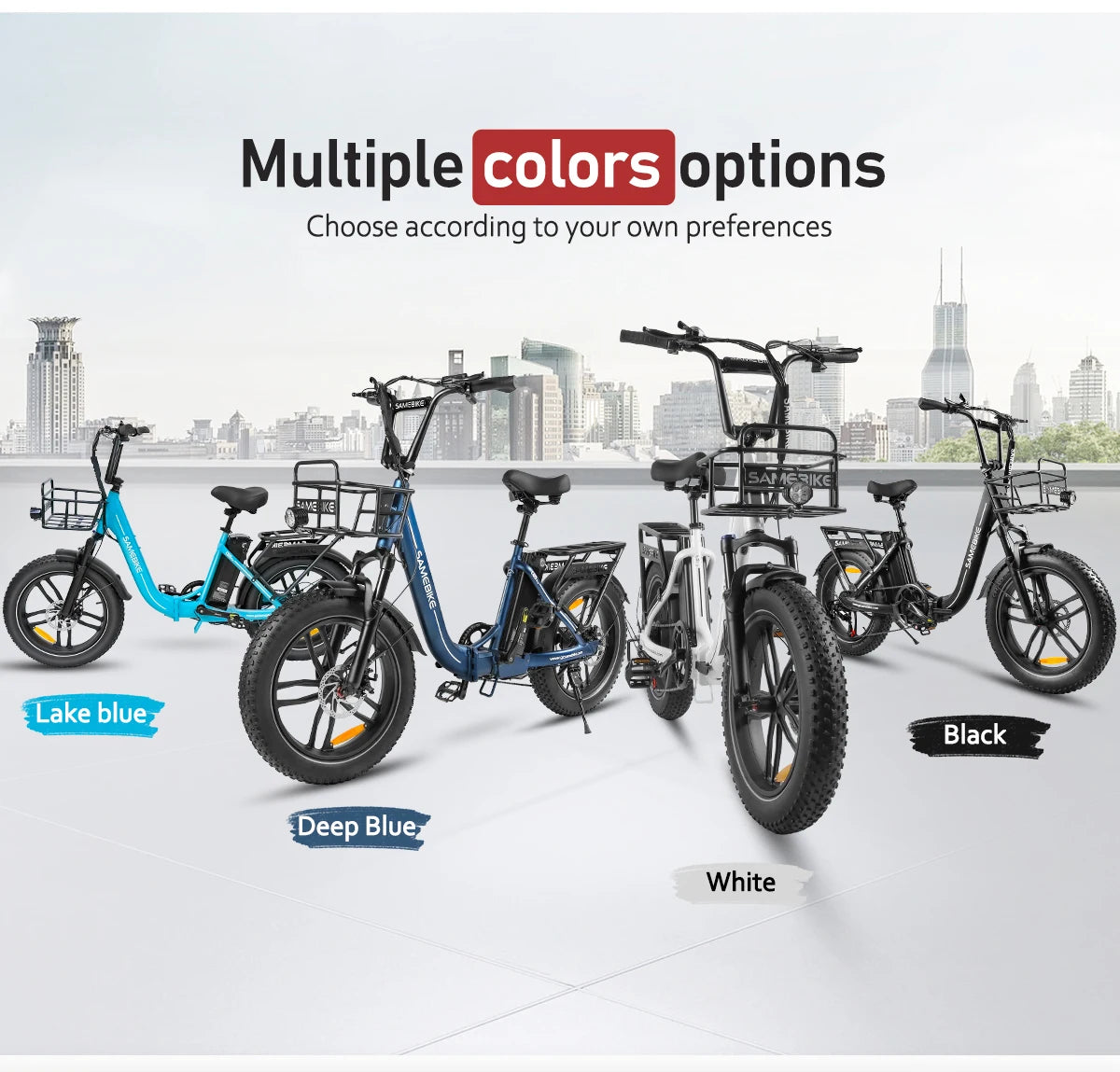 Folding E-bike 500W Brushless Motor 36V13AH Battery Electric Bike Alluminum Alloy All Terrain 20*4Inch Fat Tire Electric Bicycle