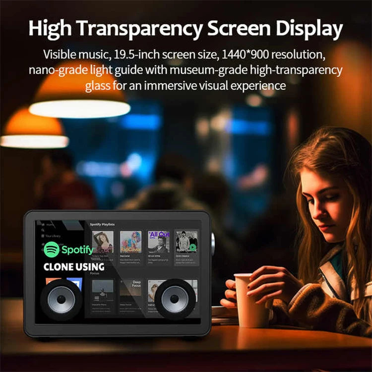 Professional Karaoke Experience Mini USB Speaker Indoor Subwoofer With 19.5 Transparent LCD Display LED & LCD TVs Genre Speaker