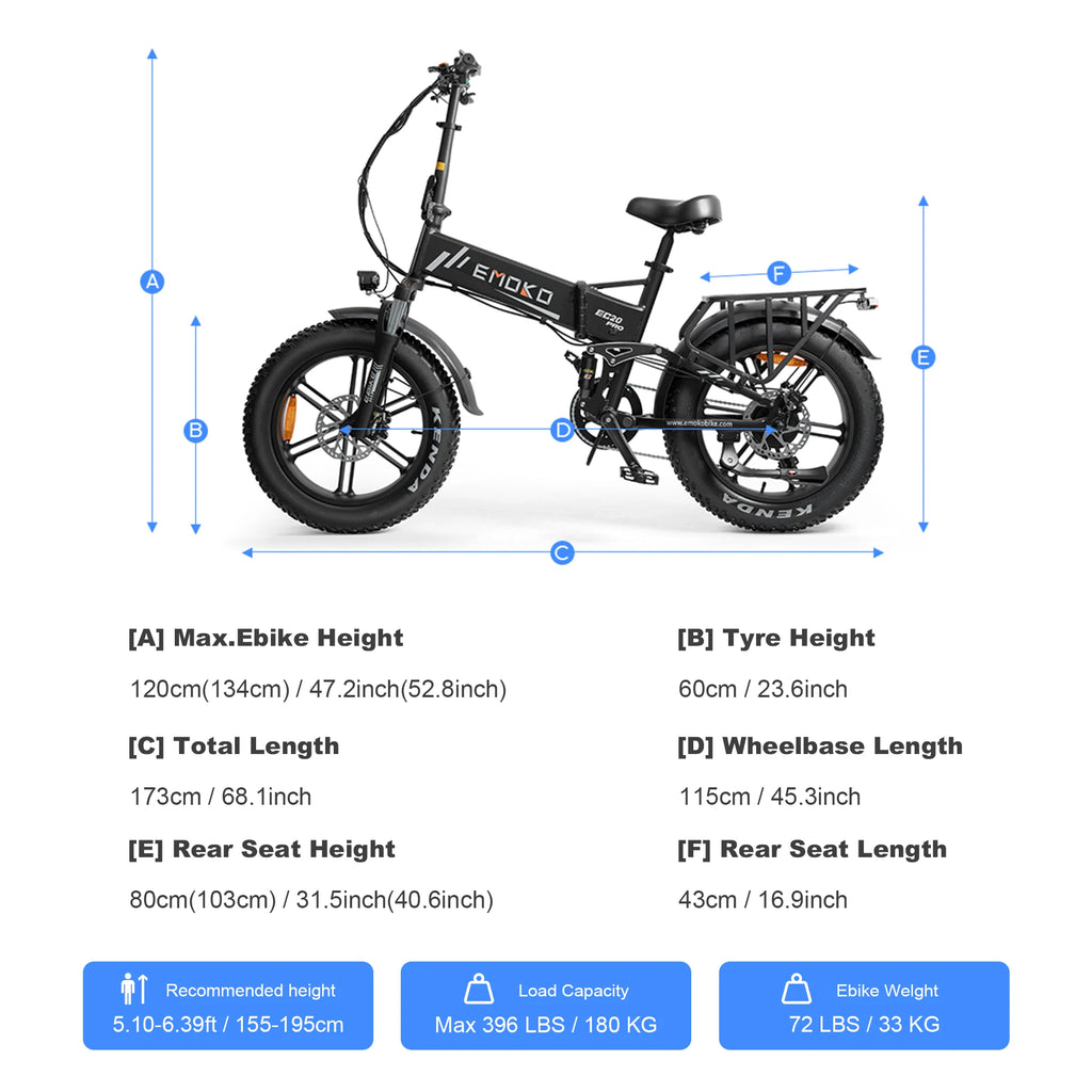 Electric bicycle EC20 1000W motor 48v18ah battery Hydraulic Brake E-Bike 20 inch tire snow beach Off-road riding Electric bike