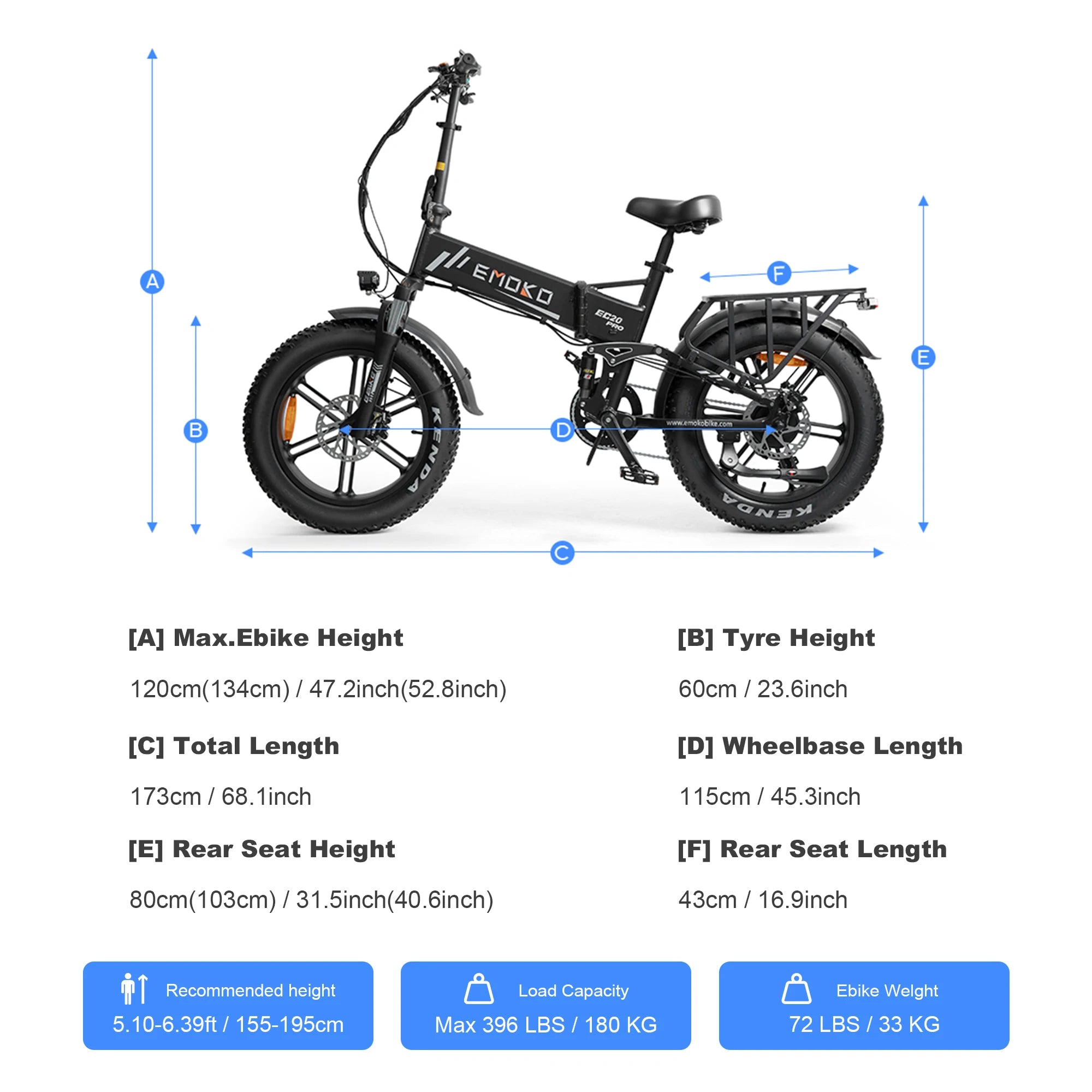 Electric bicycle EC20 1000W motor 48v18ah battery Hydraulic Brake E-Bike 20 inch tire snow beach Off-road riding Electric bike