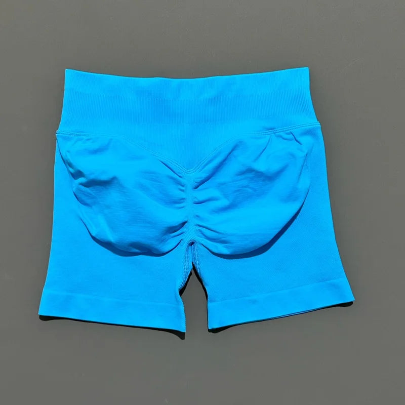 HISTELLO Impact Shorts 4.5" Women Fitness Sports Biker Shorts Low Waist Gym Short Workout Scrunch Butt Yoga Seamless Leggings