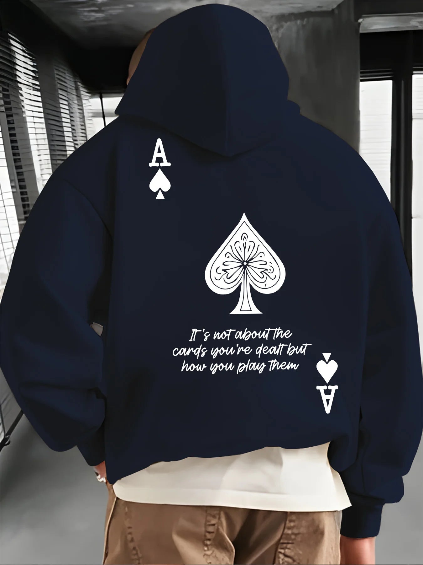 Mens not cards hold play poker graphic hoodie navy off white one piece traf hoodies moletom masculino akatsuki vlone traf
