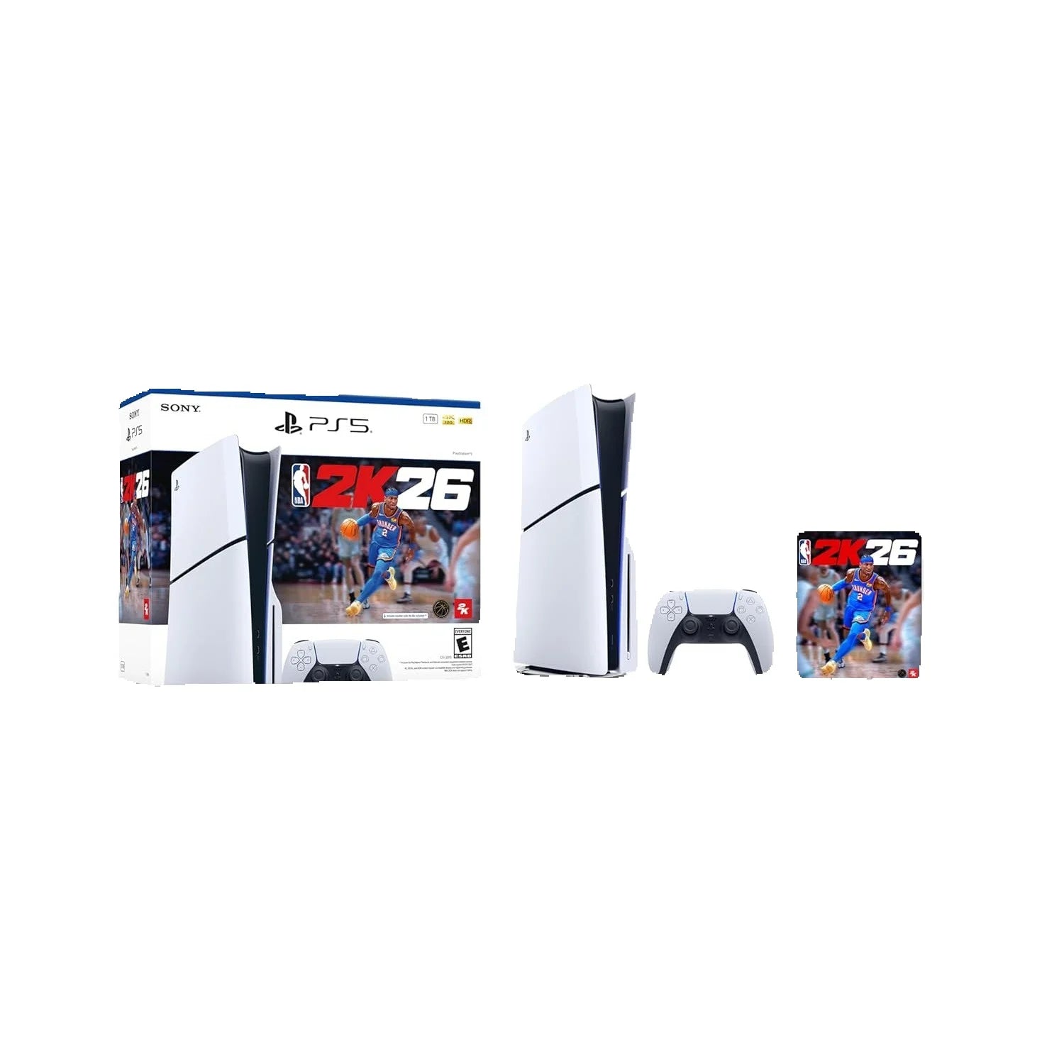 Sony PlayStation 5 Slim Console (1TB) - NBA 2K26 Bundle - Includes DualSense Wireless Controller