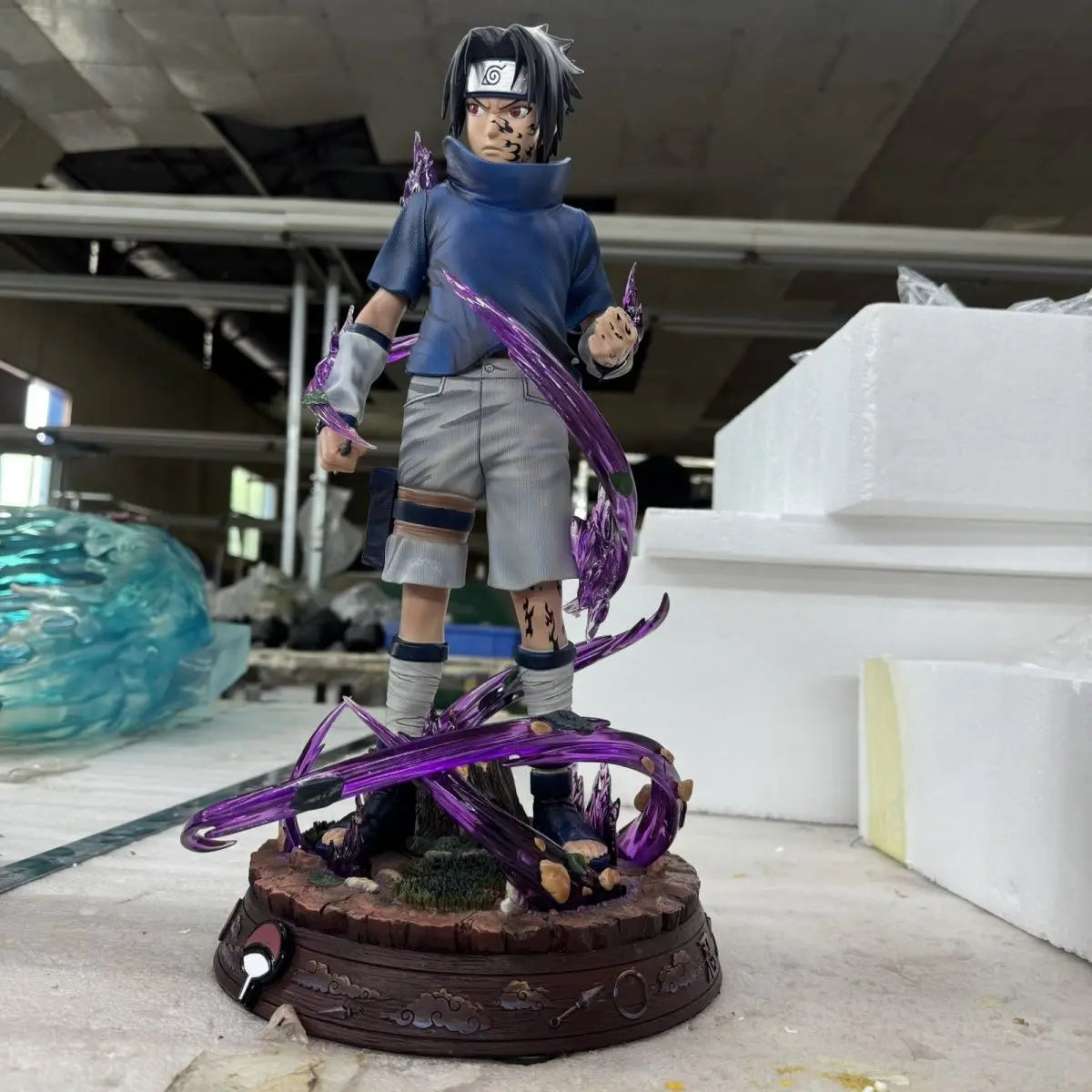 45cm NARUTOT Figure Uzumaki Naruto Uchiha Sasuke Standing Posture High-end Collection Model Customized Decorate Holiday Gift Toy