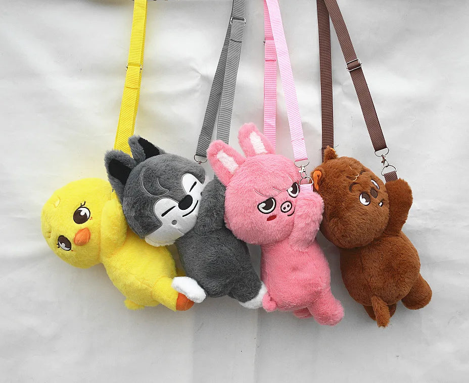 New SKZOO Stray Kids SKZ Fans Straykids POP up Week Plush Animal Crossbody Bag Children Adult Fans Gift K-POP Decoration