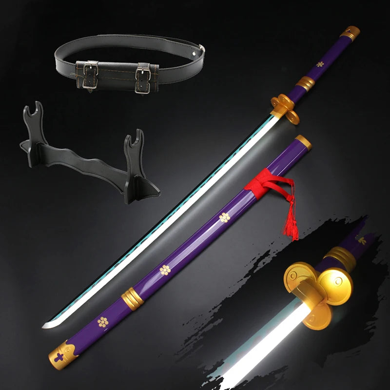 104cm / 41" Roronoa Zoro Katana LED Luminous Sword Role-Playing  Shusui Enma Kitetsu With Sword Holder And Belt