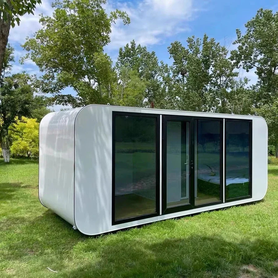 A for Customized Prefabricated Mobile Eco Apple Luxury 2 Bedroom Commercial Space Capsule House With Kitchen
