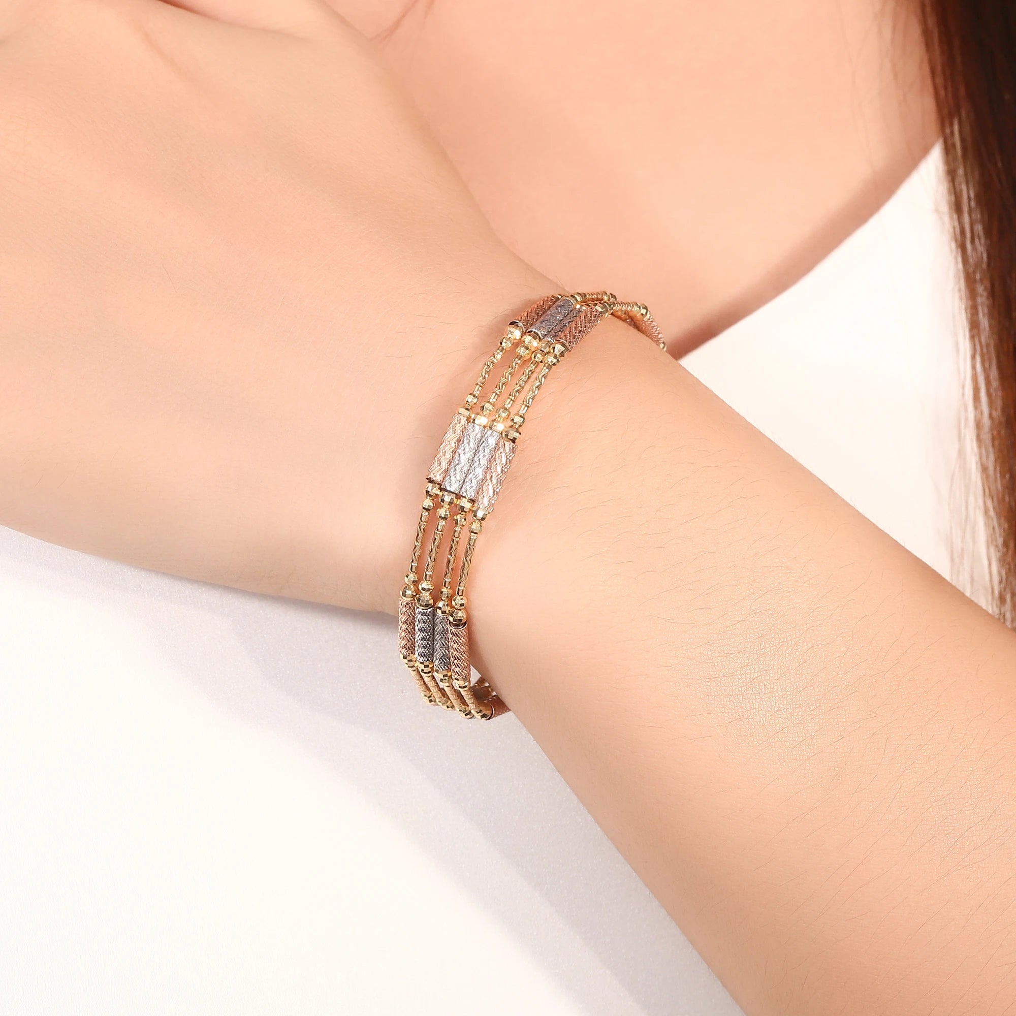 Provence 18K Solid Gold Magnetic Bracelet/Necklace Premium Luxury Jewelry Gift for Women Men Trendy Link Chain Fine Jewelry