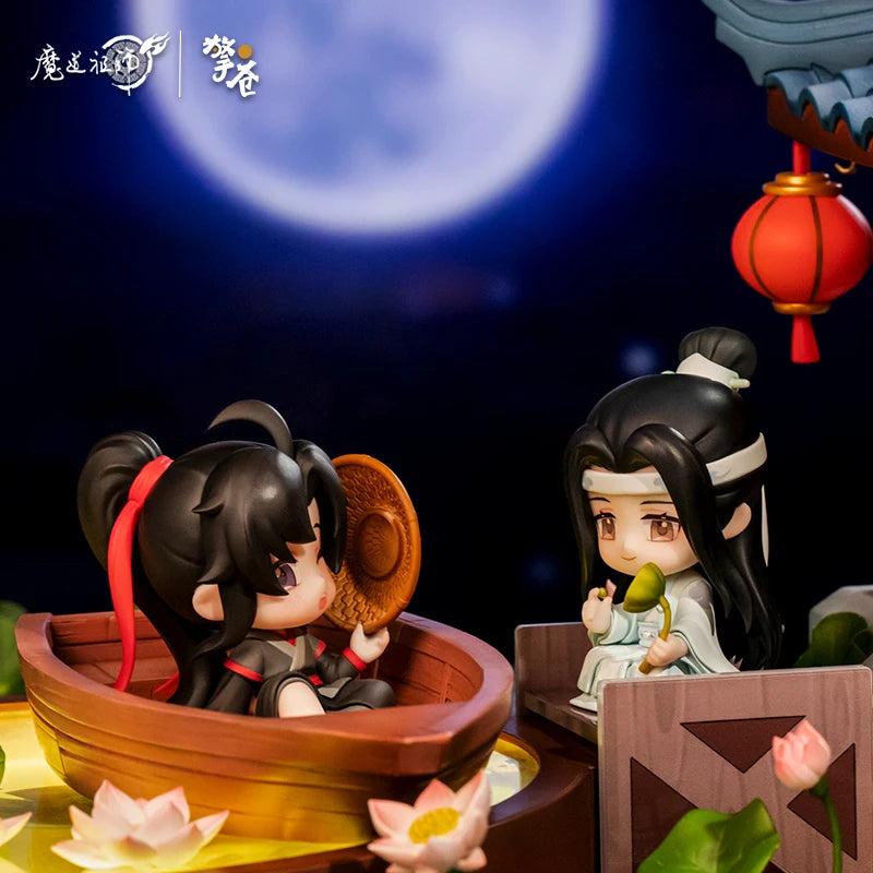 Anime Doll Figure The Untamed Grandmaster of Demonic Cultivation Wei Wu Xian Lan Wang Ji Small Night Light Decoration Figurine
