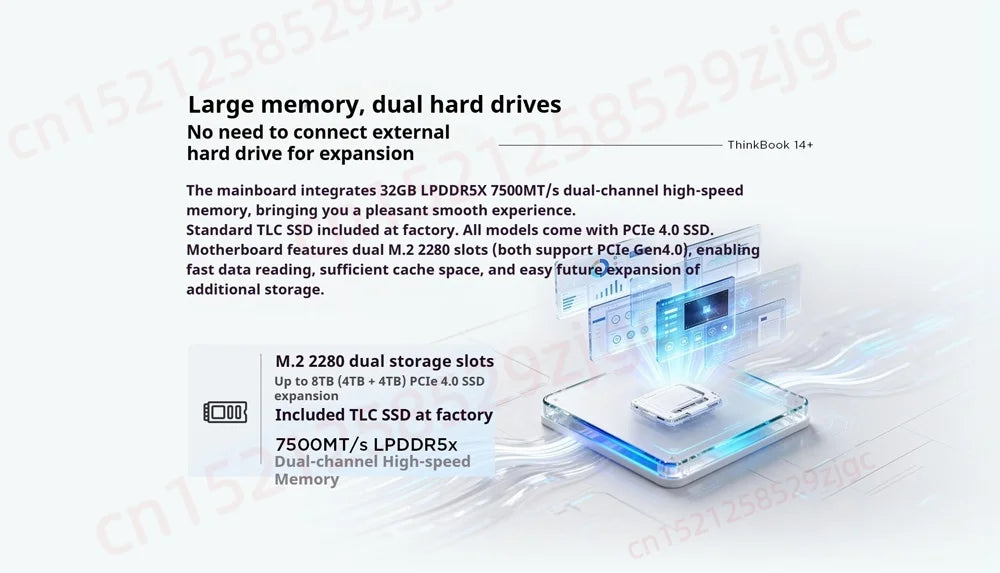 Lenovo ThinkBook 14+2026 Laptop Ryzen 7 H 255 32GB RAM 1TB SSD Graphics AMD Radeon 780M 14.5-inch 3K IPS LED 120Hz Screen