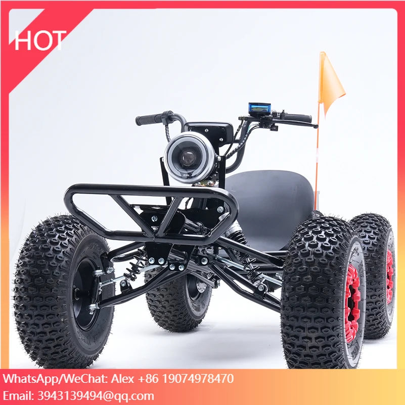 New Adult Off-road Kart Electric Power 4-stroke 8inch Tire Four-wheel High-Speed 40km/h Mountain Go Karts For Sale