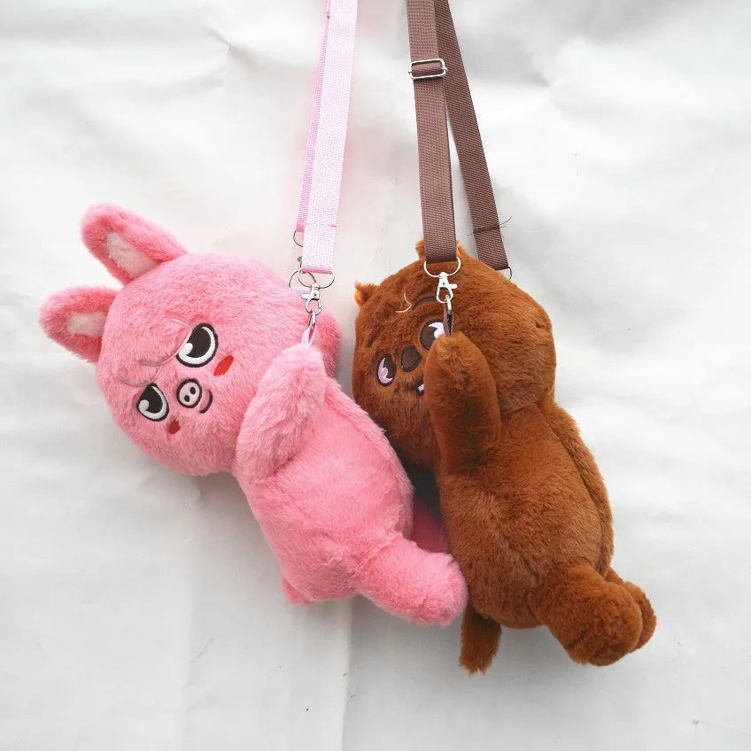 New SKZOO Stray Kids SKZ Fans Straykids POP up Week Plush Animal Crossbody Bag Children Adult Fans Gift K-POP Decoration