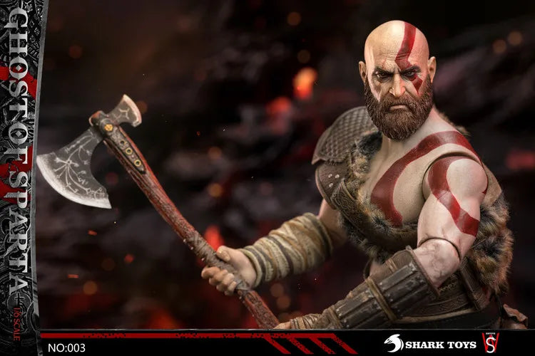 SWTOYS Original Spartan Warrior, God of War Series Kratos Anime Action Figure Model Toys Movable Model Ornaments Gifts Fo Boys