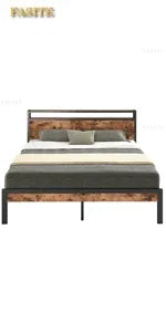 Queen Size Bed Frame, 4 Drawers And Heavy Strong Metal Support Frames
