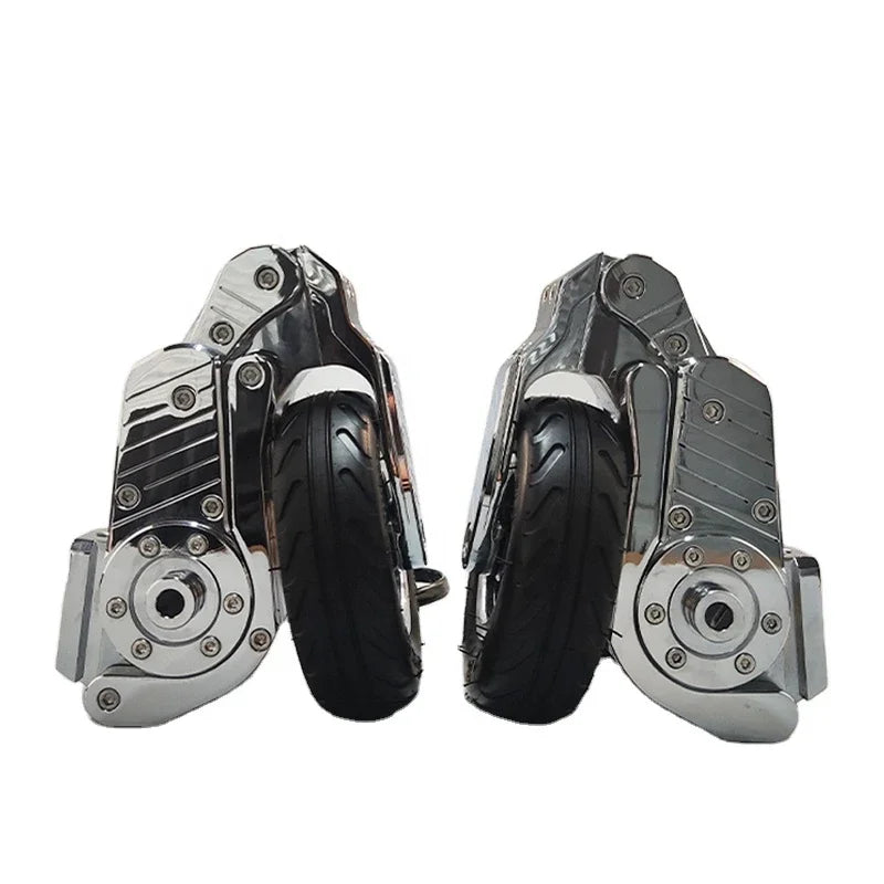 Chrome Landing Gear Powerful Anti-Fall Wheels for Latest Heavy Motorcycle Parking Safety Assist