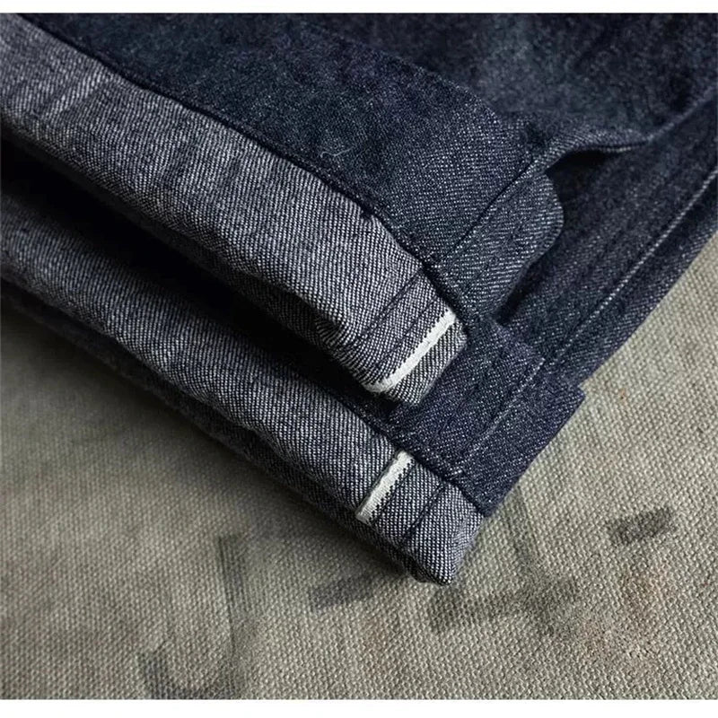 Rugged Bronson 40s USN Selvedge Denim Work Pants High Waist Wide Leg Men's Jeans