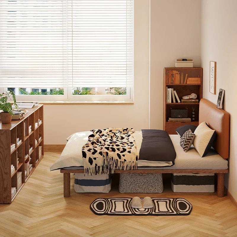 European Modern Bed Frame Double Storage Bedroom Full Size Bed Frame Headboard Nightstands Mobili Per La Casa Home Furniture